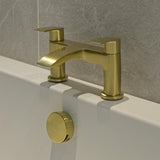 Aquarius Bathrooms Bath Mixer Brushed Brass Aquarius Arc Bath Filler Mixer Tap