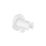 Roca Shower Brackets and Outlets Matt White Roca Aqua Round 1/2" Water Outlet with Shower Bracket
