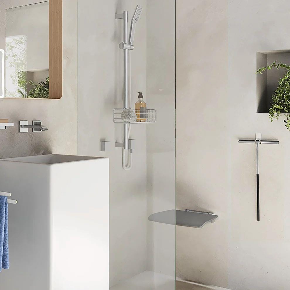 Smedbo Shower Seat Dark Grey Smedbo Living Wall Mounted Folding Shower Seat