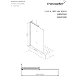 Crosswater Bath Screen Crosswater Clear 6 Fixed Bath Screen