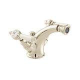 Vado Bidet Tap Bright Nickel Booth & Co. Axbridge Lever Mono Bidet Mixer Tap with Pop-Up Waste