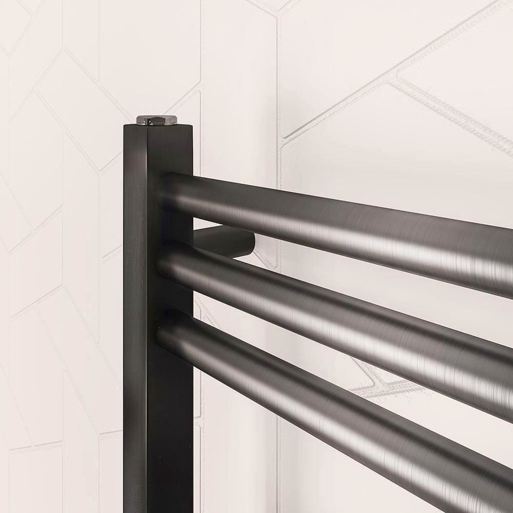 Eastbrook Wendover Straight Heated Towel Rail in Brushed Gunmetal