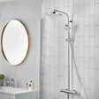 Hansgrohe Exposed Shower Set Hansgrohe Crometta S Exposed Thermostatic Shower Set with Fixed Shower Head and Handset in Chrome