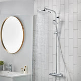 Hansgrohe Exposed Shower Set Hansgrohe Crometta S Exposed Thermostatic Shower Set with Fixed Shower Head and Handset in Chrome