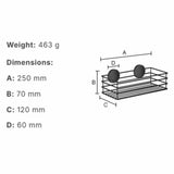 Smedbo Basket Smedbo Beslagsboden Frame Self-Adhesive Corner Shower Basket