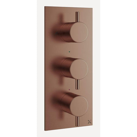 Crosswater Concealed Shower Valve Crosswater MPRO 3 Outlet, 3 Handle Portrait Concealed Thermostatic Shower Valve