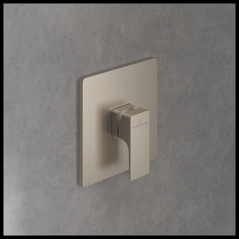 Villeroy & Boch Concealed Shower Valve Brushed Nickel Villeroy & Boch Subway 3.0 1 Outlet Single Lever Trim Set Mixer