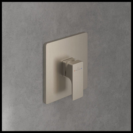 Villeroy & Boch Concealed Shower Valve Brushed Nickel Villeroy & Boch Subway 3.0 1 Outlet Single Lever Trim Set Mixer