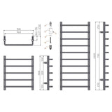 Reina Designer Towel Radiator Reina Aliano Heated Towel Rail in Chrome
