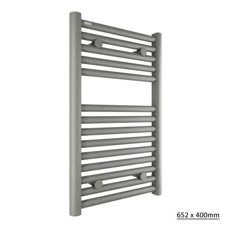Tissino Ladder Rails 652 x 400 / Central Heating Tissino Hugo2 Designer Towel Radiator in Lusso Grey