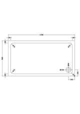 Aquarius Bathrooms Rectangle Shower Tray 1700x900mm Aquarius Urbano Rectangular 45mm Stone Resin Shower Tray in White