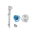 Roca Concealed Shower Set Chrome Roca T-500 Round Thermostatic Concealed Shower Valve with with Shower Handset and Slide Rail Set
