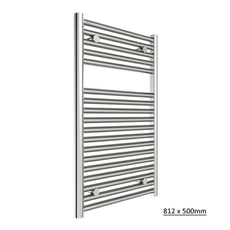 Tissino Ladder Rails 812 x 500 / Central Heating Tissino Hugo2 Designer Towel Radiator in Chrome