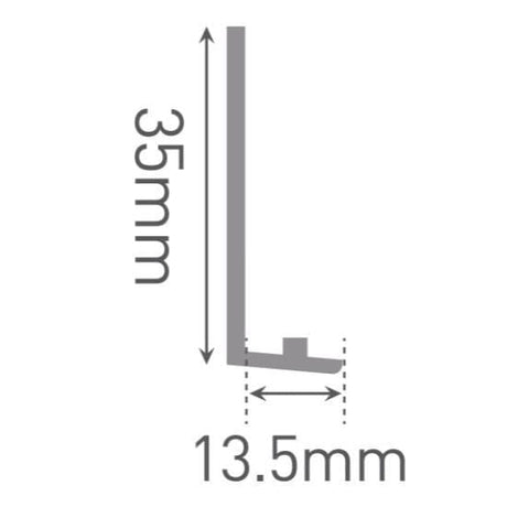 Multipanel Wall Panel Multipanel Classic Type X Wet Floor Base Profile - 2450mm Long - Satin Anodised - MPBPSA