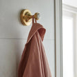 Vado Robe Hook Brushed Brass/Crackled White Booth & Co. Axbridge Robe Hook