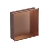 Crosswater Shower Niche Brushed Bronze Crosswater Square Shower Niche with LED - 305 x 305 x 80mm for Stud Walls