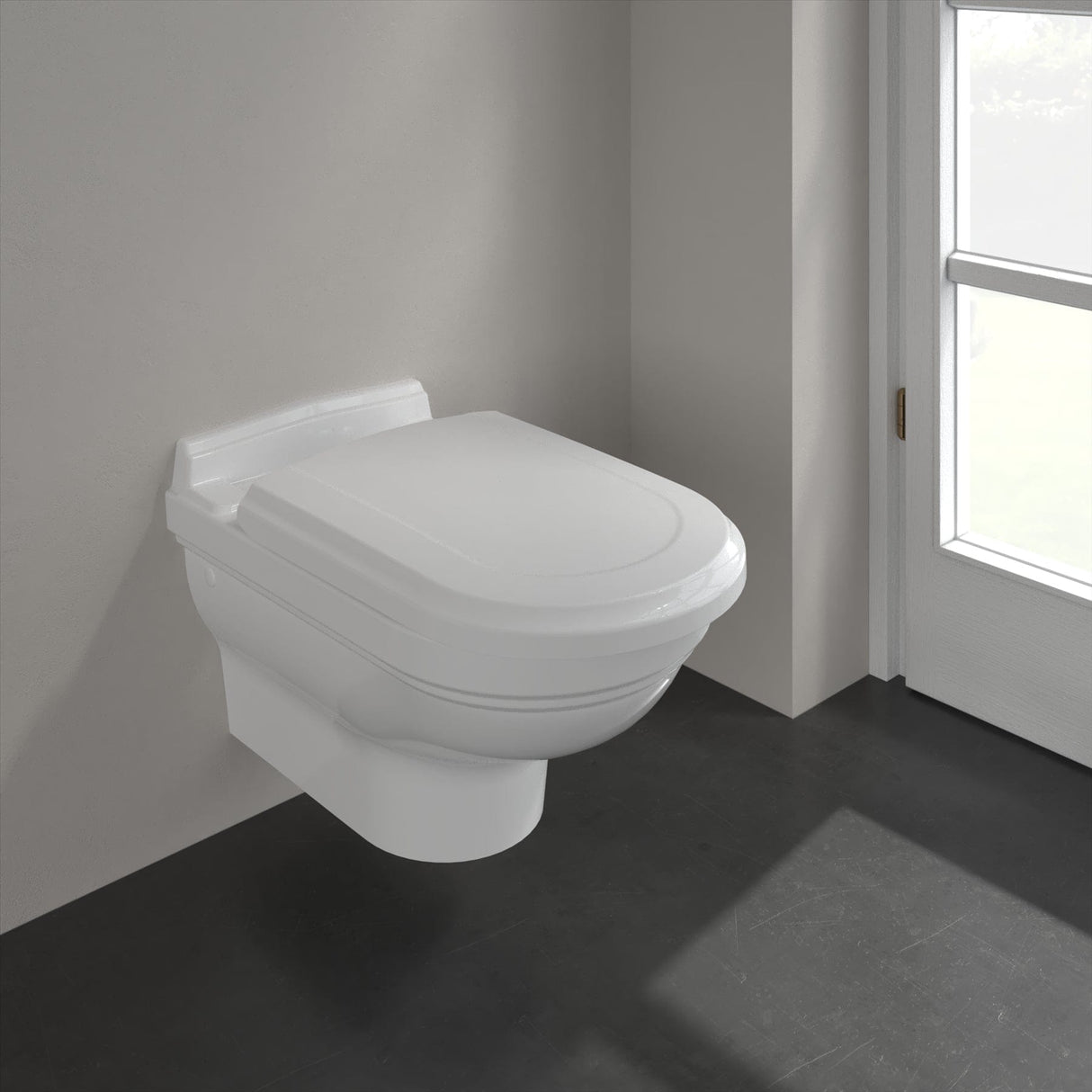 Villeroy & Boch Toilet Seat Villeroy & Boch Hommage Soft Close, Quick Release Toilet Seat in White Alpin