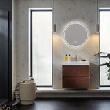 Vado Wall Mounted Vanity Unit Vado Groove Fluted Wall Mounted Two Drawer Vanity Unit with Basin