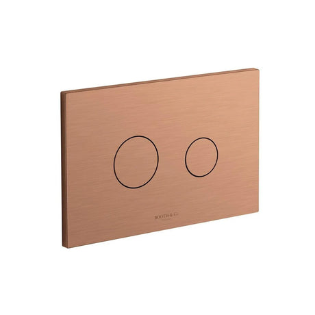 Vado Flush Plate Brushed Bronze Booth & Co. Axbridge Round Button Flush Plate