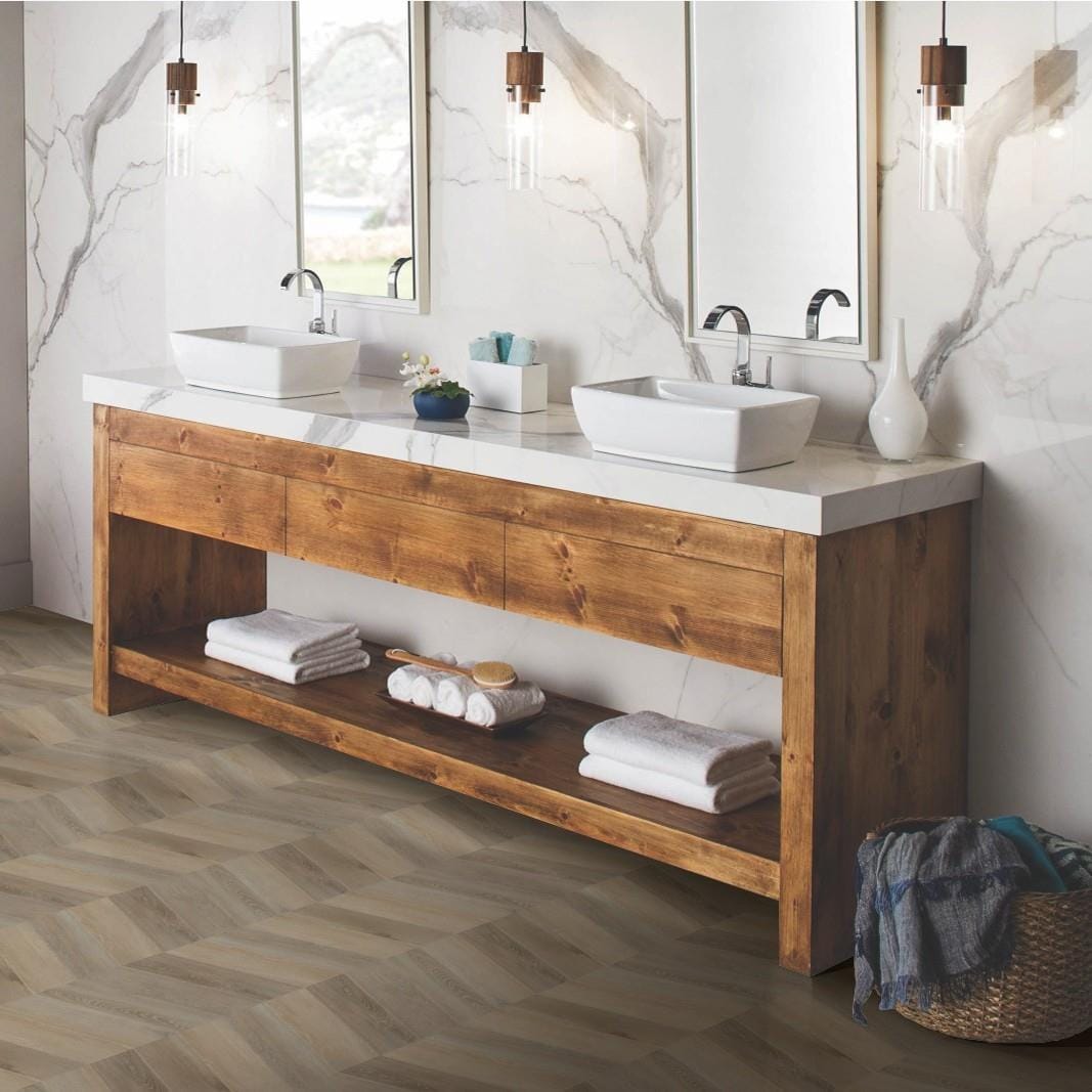 Multipanel Click Flooring Multipanel Click Drop 2.29M² Interlocking Geometric Vinyl Chevron Flooring - Bolsena