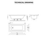 Aquarius Single Ended Bath Aquarius Aaron Single Ended Reinforced Bath