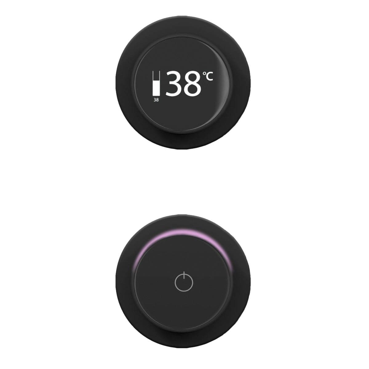 TED Concealed Shower Valve Matt Black TED Togo 2/3 Outlet Concealed Digital Shower Valve with Ring Style Plate