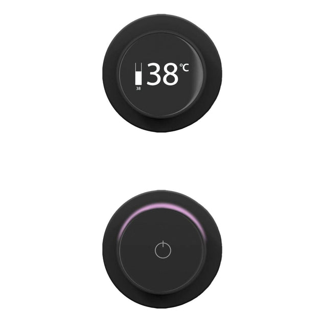 TED Concealed Shower Valve Matt Black TED Togo 2/3 Outlet Concealed Digital Shower Valve with Ring Style Plate