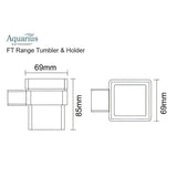 Aquarius Bathrooms Toothbrush Holder Aquarius FT Tumbler and Holder in Chrome