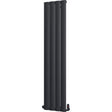 Aquarius Bathrooms Column Radiator 1800 x375mm / Black Aquarius Wave Verical Panel Radiator