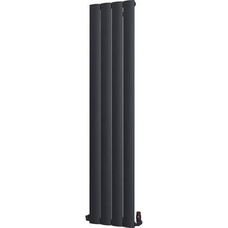 Aquarius Bathrooms Column Radiator 1800 x375mm / Black Aquarius Wave Verical Panel Radiator
