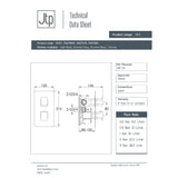 JTP Concealed Shower Valve JTP HIX 2 Outlet, 2 Handle Thermostatic Concealed Shower Valve