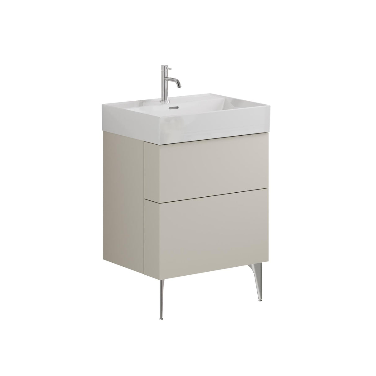 Crosswater Wall Mounted Vanity Unit Crosswater Avenue Vanity Unit with Basin - 600mm - Two Drawer - Wall Mounted
