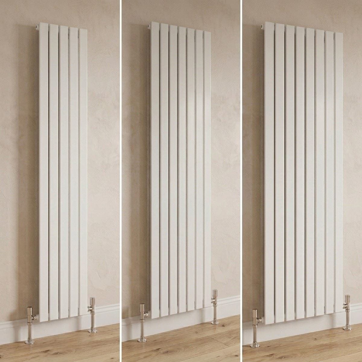 Aquarius Bathrooms Panel Radiator 1800 x 630mm / White Aquarius Flat Single Vertical Radiator