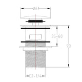 Imex Basin Waste Imex Basin Solid Brass Slotted Clicker Waste