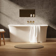 Crosswater Back To Wall Freestanding Bath Crosswater Cursa Back to Wall Freestanding Bath - 1500 x 800mm - Matt White