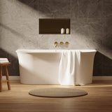 Crosswater Back To Wall Freestanding Bath Crosswater Cursa Back to Wall Freestanding Bath - 1500 x 800mm - Matt White