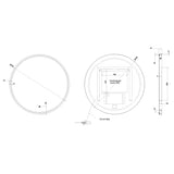 Crosswater Illuminated Mirror Crosswater Infinity Round Framed LED Illuminated Mirror