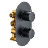 Aquarius Bathrooms Concealed Shower Set Aquarius RainLux Round 2 Outlet Overflow Filler Shower Bundle