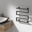Aquarius Designer Radiator Gunmetal Grey Aquarius DigiTherm Vispa Dry Electric Radiator with LCD Display