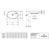 Villeroy & Boch Countertop Basin Villeroy & Boch Loop & Friends Oval Countertop Basin in White Alpin