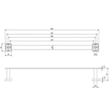 Villeroy & Boch Towel Rails and Rings Villeroy & Boch Elements - Striking Towel Rail - 645mm