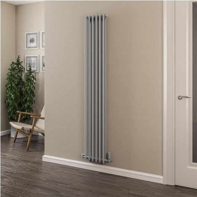 Eastbrook Column Radiator 1800 x 310mm Eastbrook Murano Vertical Designer Radiator in Matt Grey