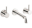 Crosswater Wall Mounted Basin Tap Chrome Crosswater MPRO Industrial 3 Hole Wall Mounted Basin Mixer Tap