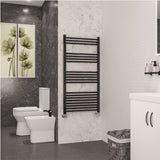 Eastbrook Wendover Straight Heated Towel Rail in Black Gold