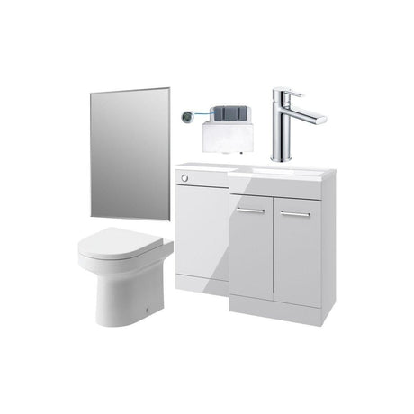 Aquarius Vanity Unit Suite Grey / Right Hand Aquarius Urbano Premium 1000mm Vanity Unit  Suite (with Back to Wall Toilet)
