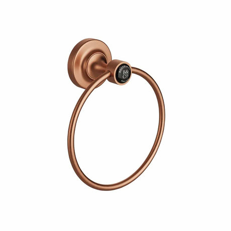 Vado Towel Rails and Rings Brushed Bronze/Black Booth & Co. Axbridge Towel Ring