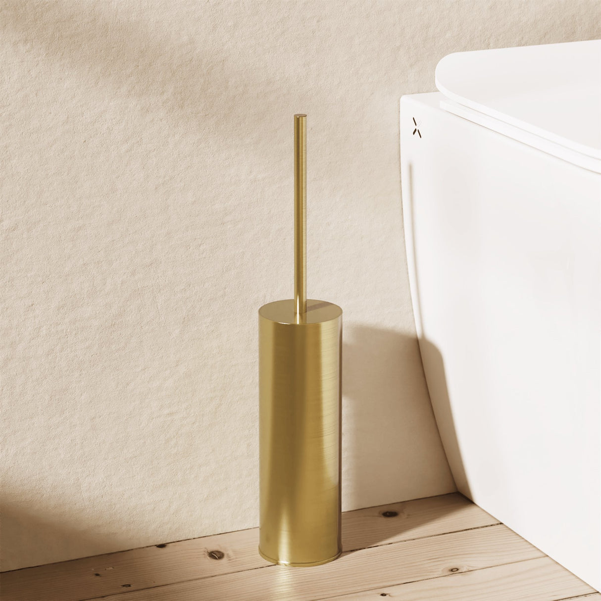 Crosswater Toilet Brush Stainless Brushed Brass Effect Crosswater 3ONE6 Toilet Brush Holder