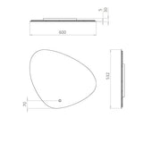 Crosswater Illuminated Mirror Crosswater Artist Forme LED Back Lit Illuminated Mirror 640 x 488mm