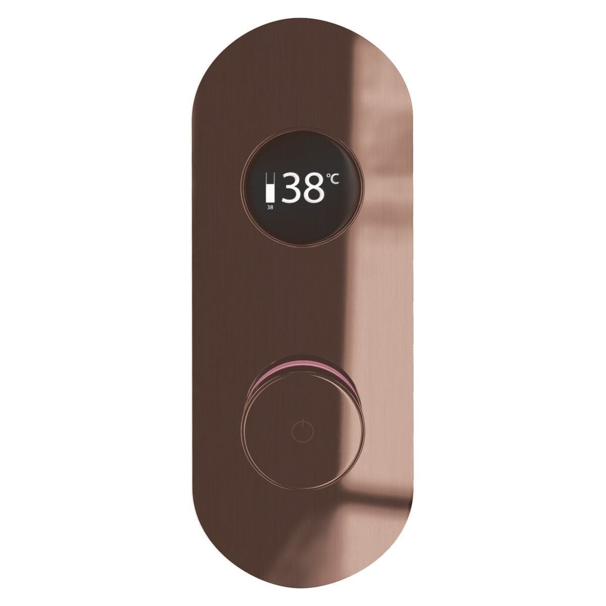 TED Concealed Shower Valve Brushed Bronze TED Togo 2/3 Outlet Concealed Digital Shower Valve with Oval Plate