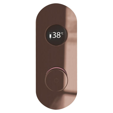 TED Concealed Shower Valve Brushed Bronze TED Togo 2/3 Outlet Concealed Digital Shower Valve with Oval Plate